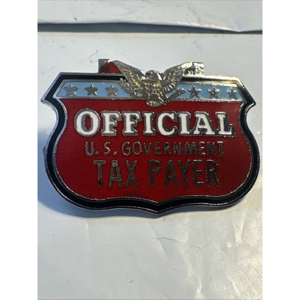 Vintage Official U.S. Government Tax Payer Hat Coat Lapel PIN Charm